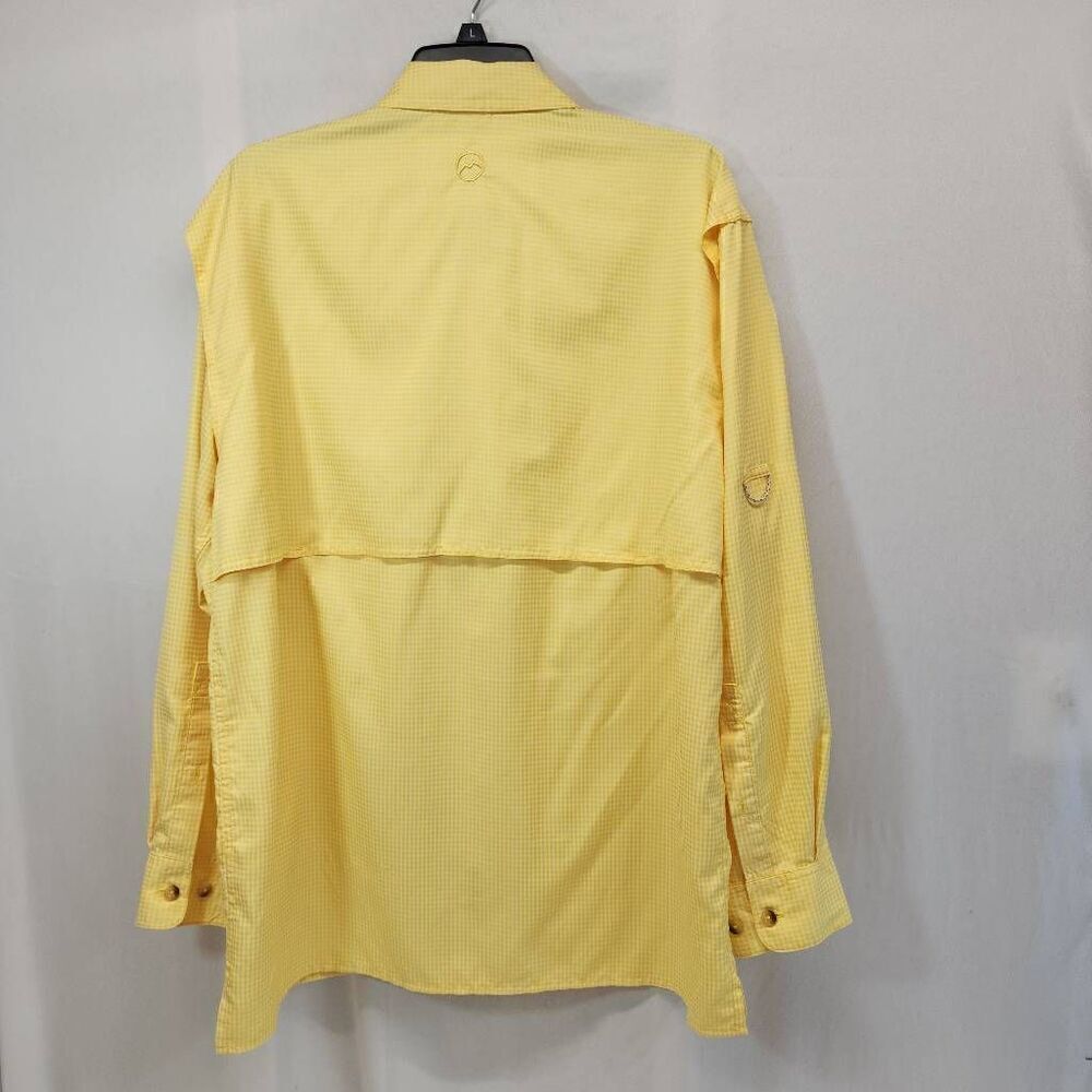 Magellan Size M Fish Gear Long-Sleeve Yellow Button-up Mag-wick Shirt O20 - Picture 3 of 7